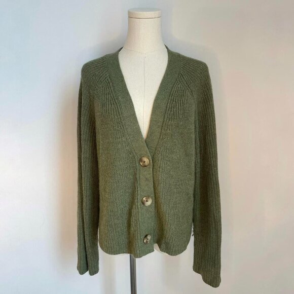 Velvet Marylin Wool Blend Cardigan in Green Womens Size Medium - Picture 1 of 3